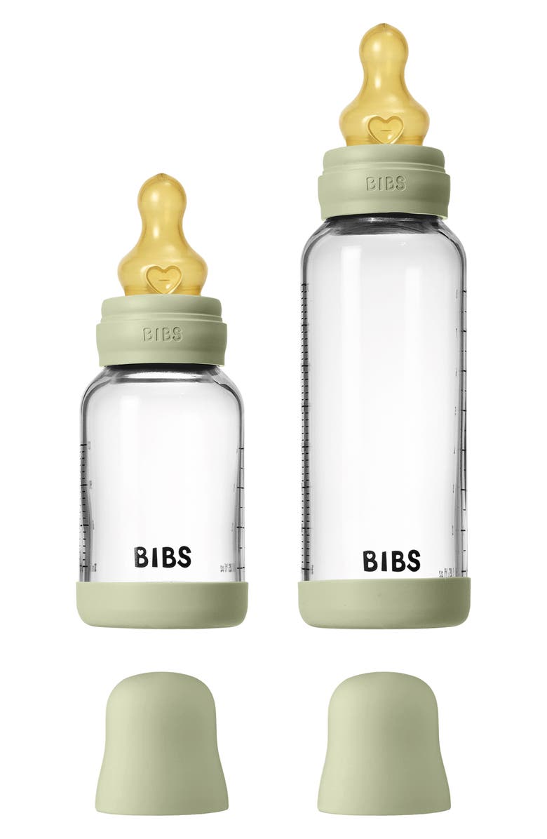 BIBS 4 Oz & 8 Oz. Glass Bottle Set, Main, color, Sage