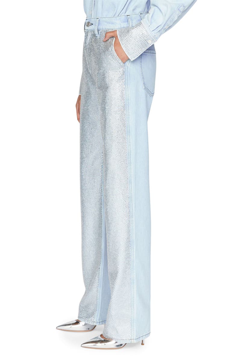 FRAME Rhinestone Straight Leg Jeans, Alternate, color,
