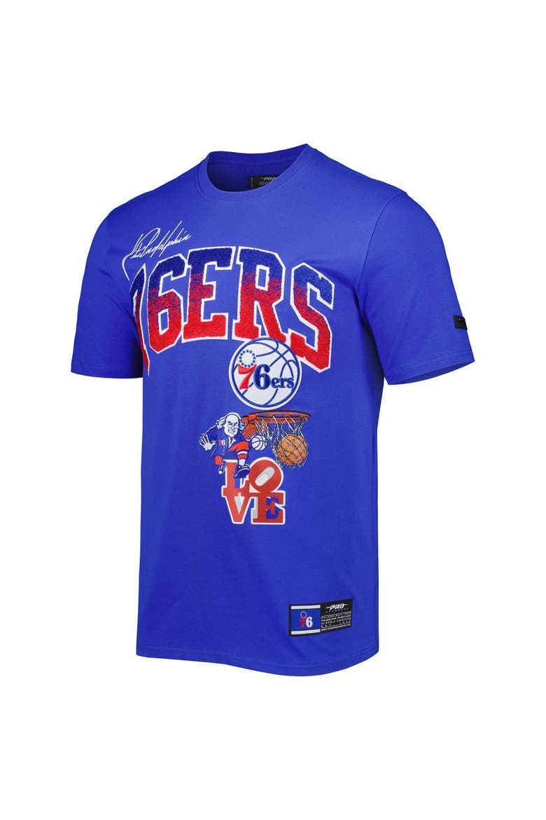 Men's Pro Standard Royal Philadelphia 76ers Hometown Chenille T-Shirt, Alternate, color, Royal