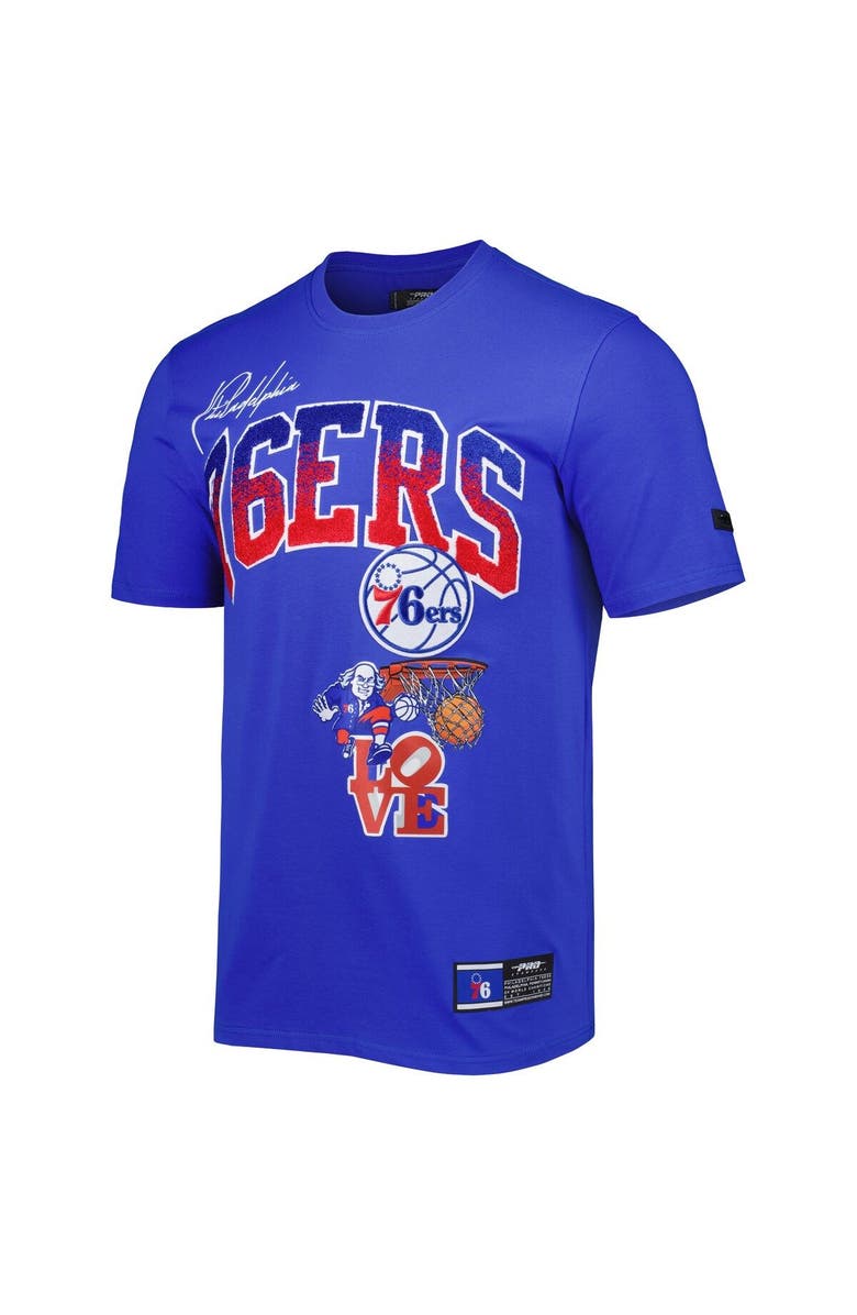 PRO STANDARD Men's Pro Standard Royal Philadelphia 76ers Hometown Chenille T-Shirt, Alternate, color, Royal