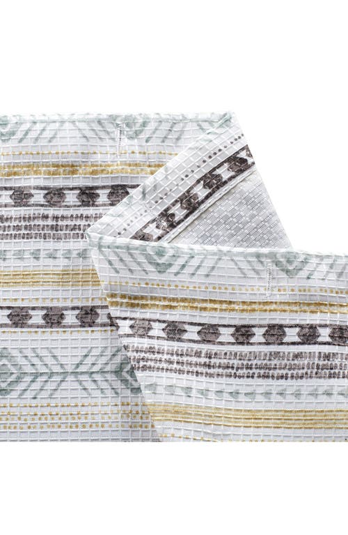Dainty Home Geometric Textured Shower Curtain In Gray