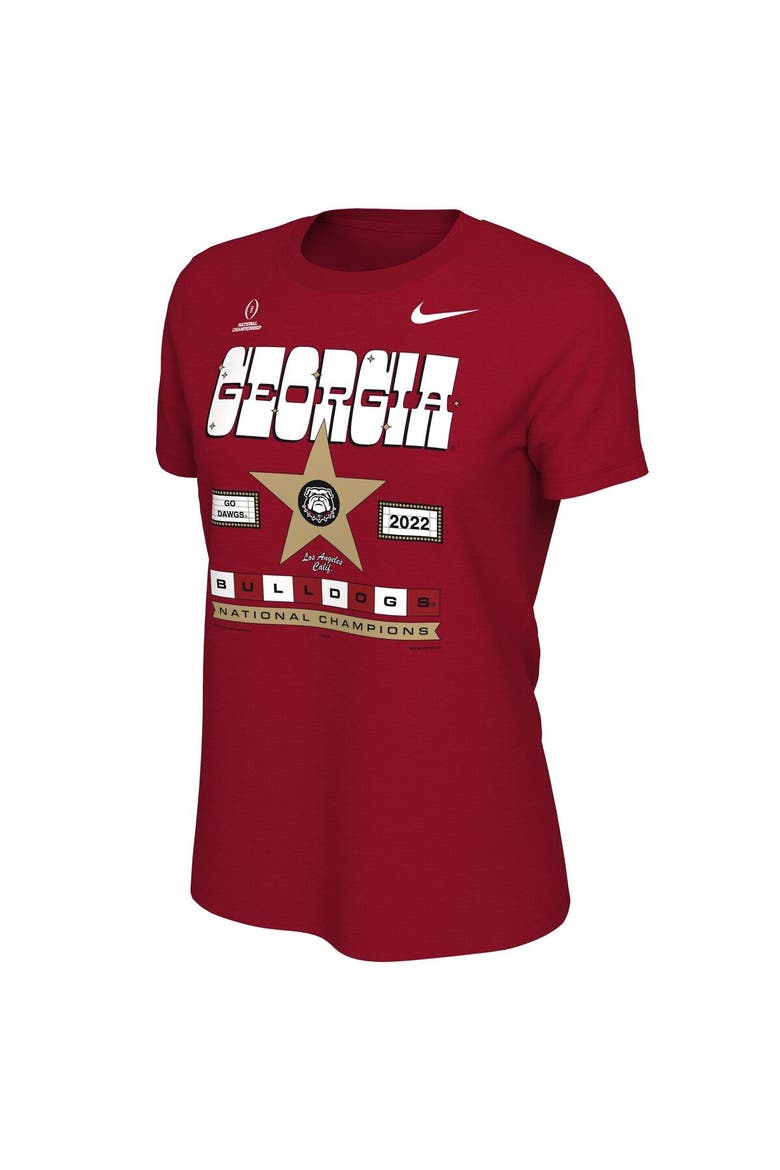 Women's Nike Red Georgia Bulldogs College Football Playoff 2022 National Champions Star Celebration T-Shirt, Alternate, color, Red