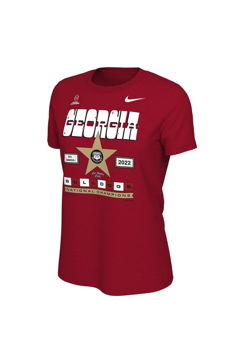 Nike Women's Nike Red Georgia Bulldogs College Football Playoff 2022 National Champions Star Celebration T-Shirt, Alternate, color, 