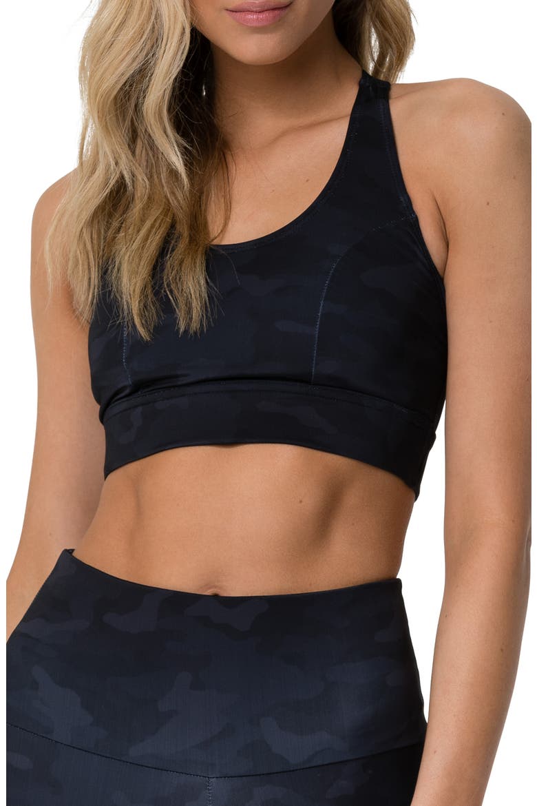 Warrior Sports Bra, Main, color, BLACK / GRAY CAMO