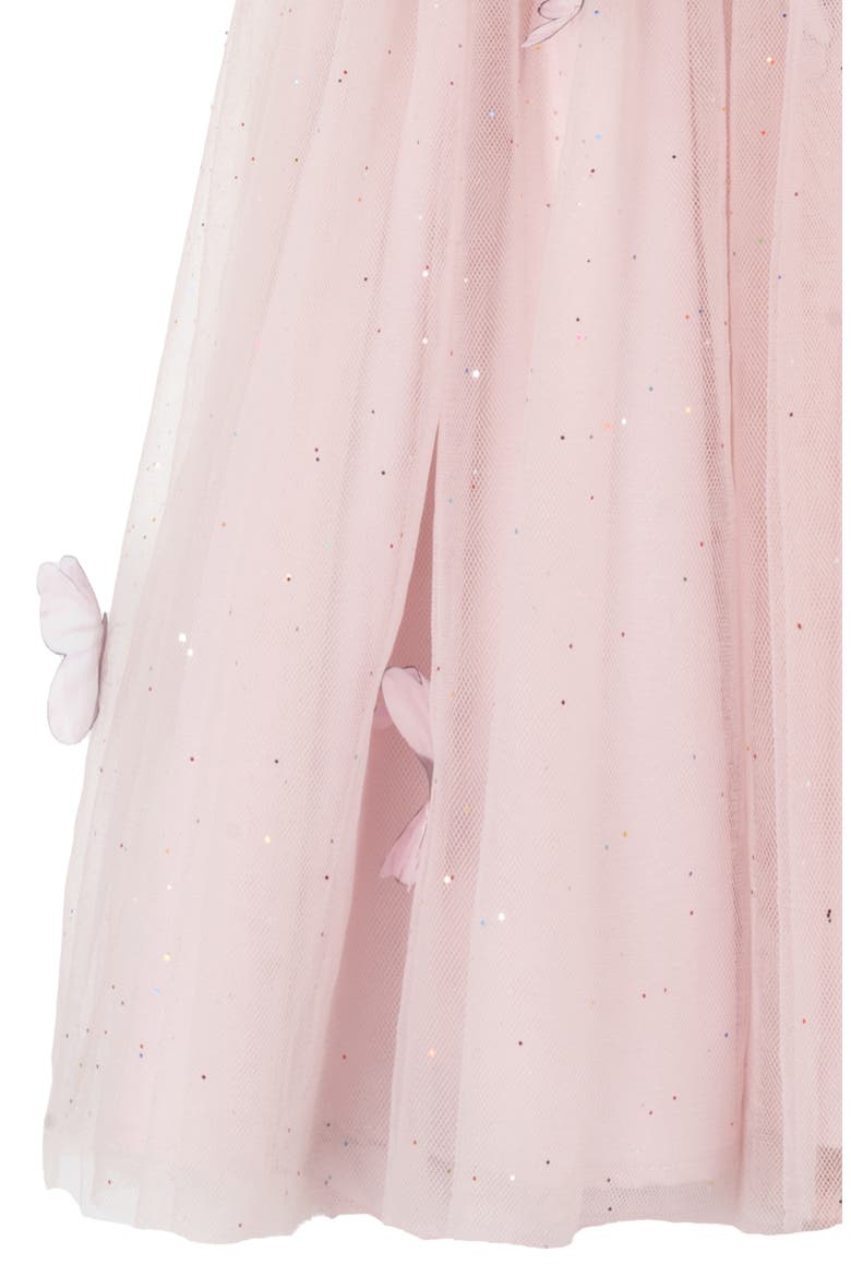 Ribbed Bodysuit & Butterfly Mesh Dress Set, Alternate, color, BLUSH