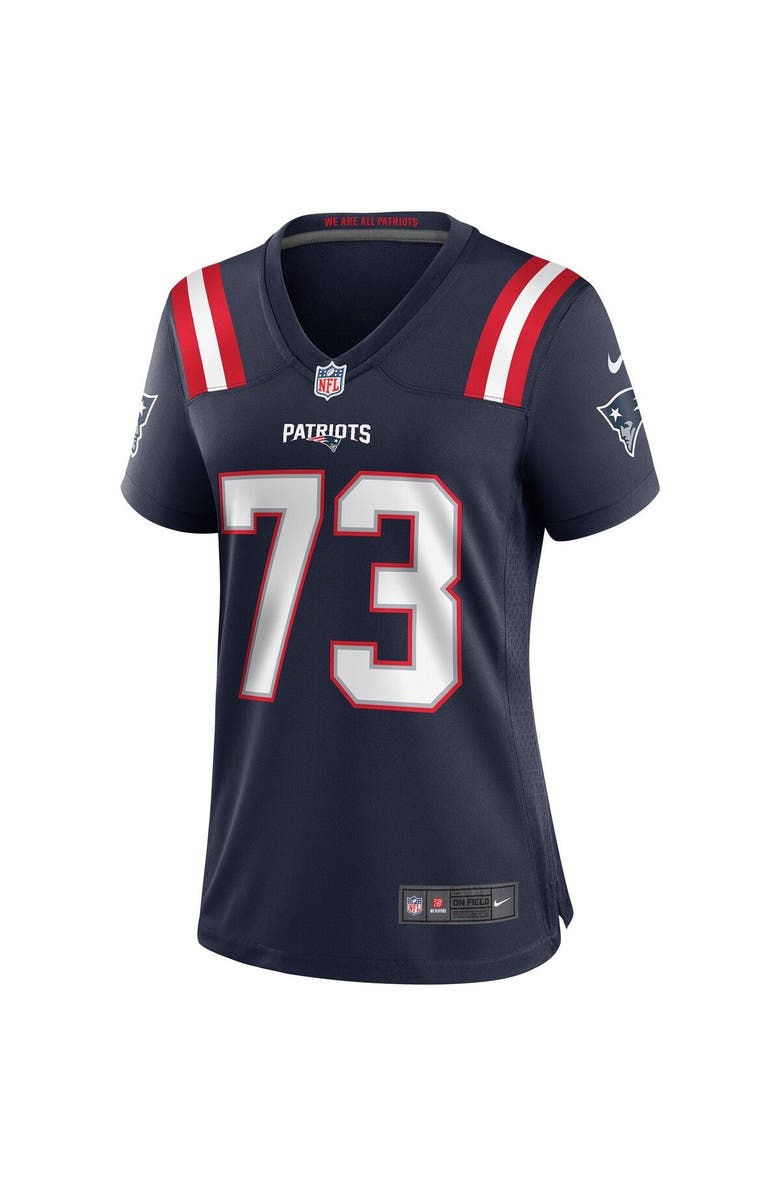 Nike Women's Nike John Hannah Navy New England Patriots Game Retired Player Jersey, Alternate, color, 