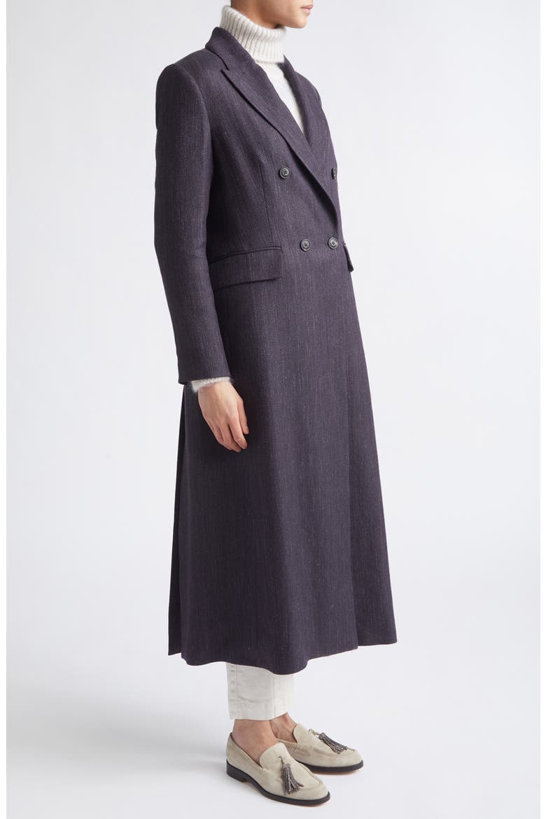 Herringbone Wool Blend Duster Jacket, Alternate, color, 177 AMETHYST
