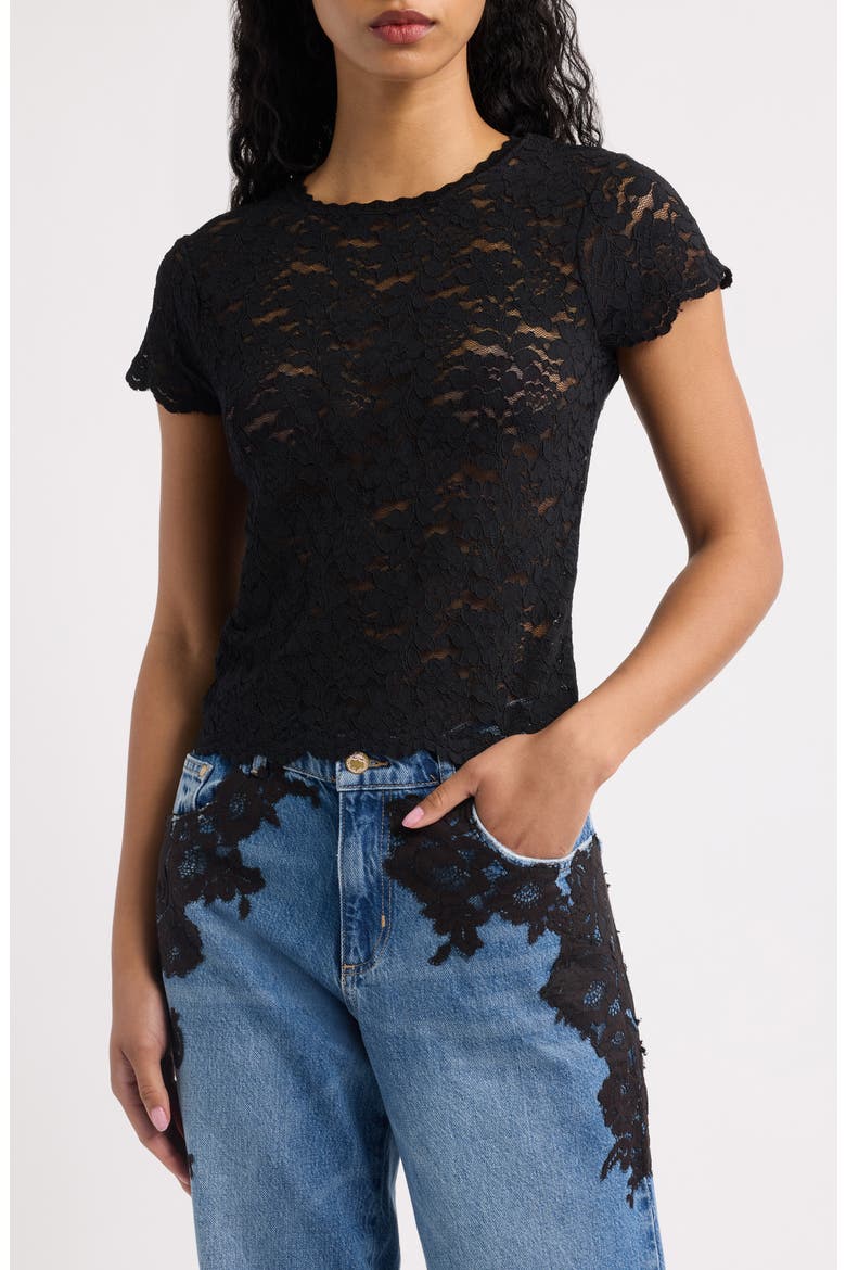 Lucas Lace Top, Main, color, BLACK
