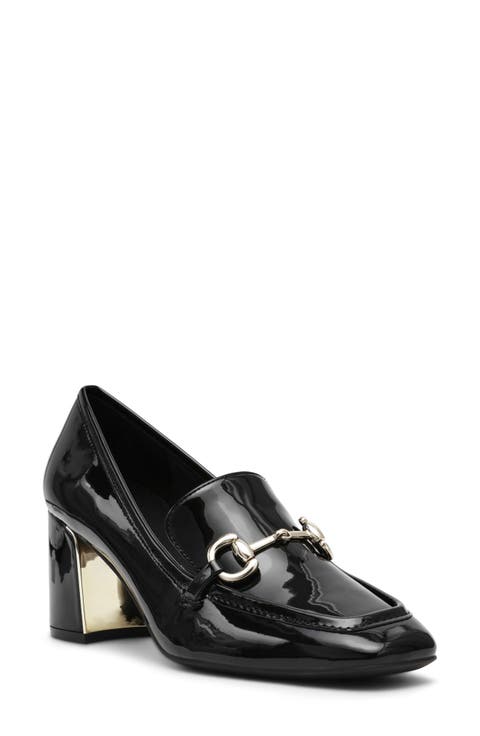 靴 Herlipto Medallion Heel Loafer Shoes