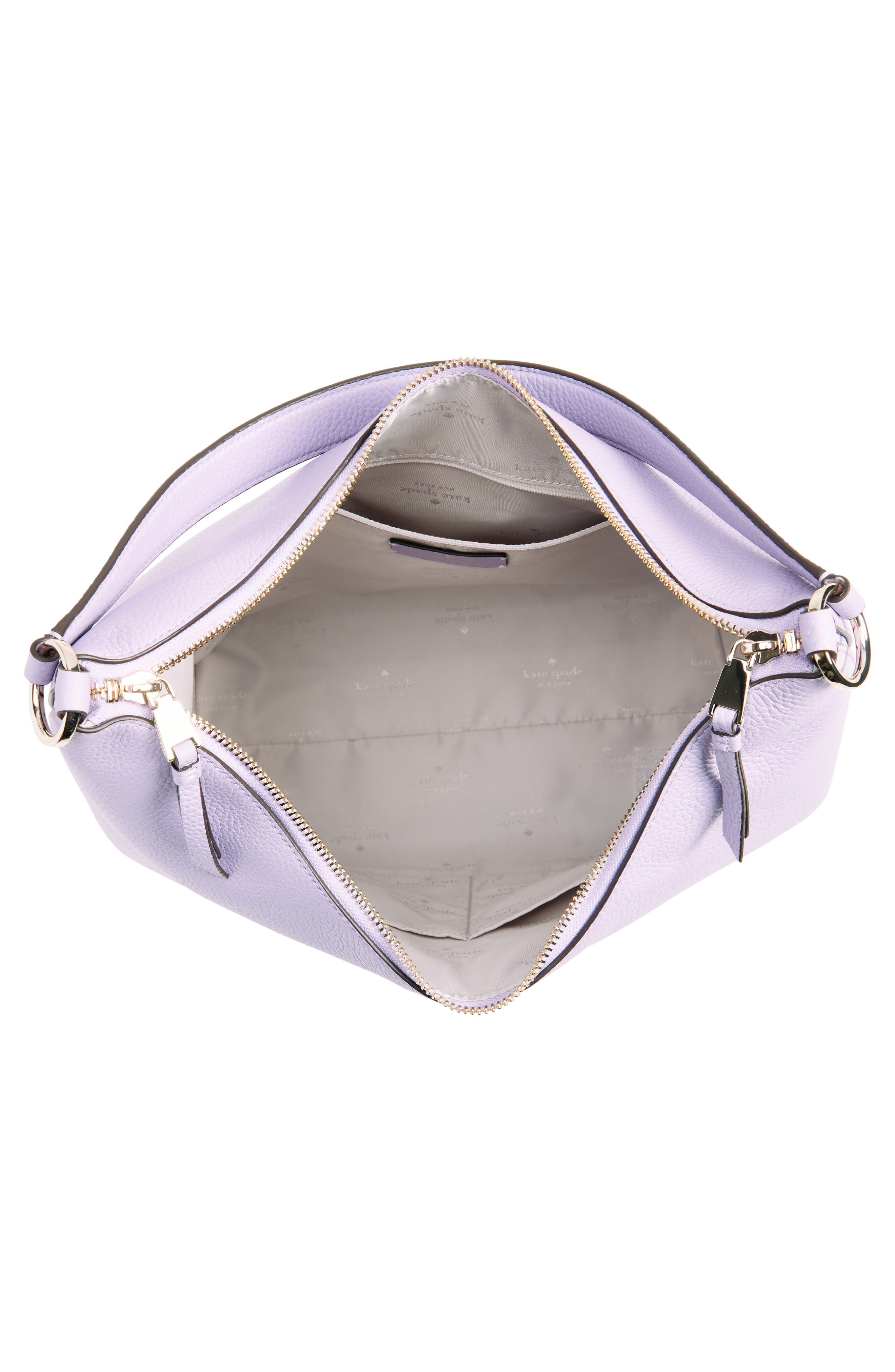 Kate Spade New York leather shoulder bag, Alternate, color, Lilac Frost