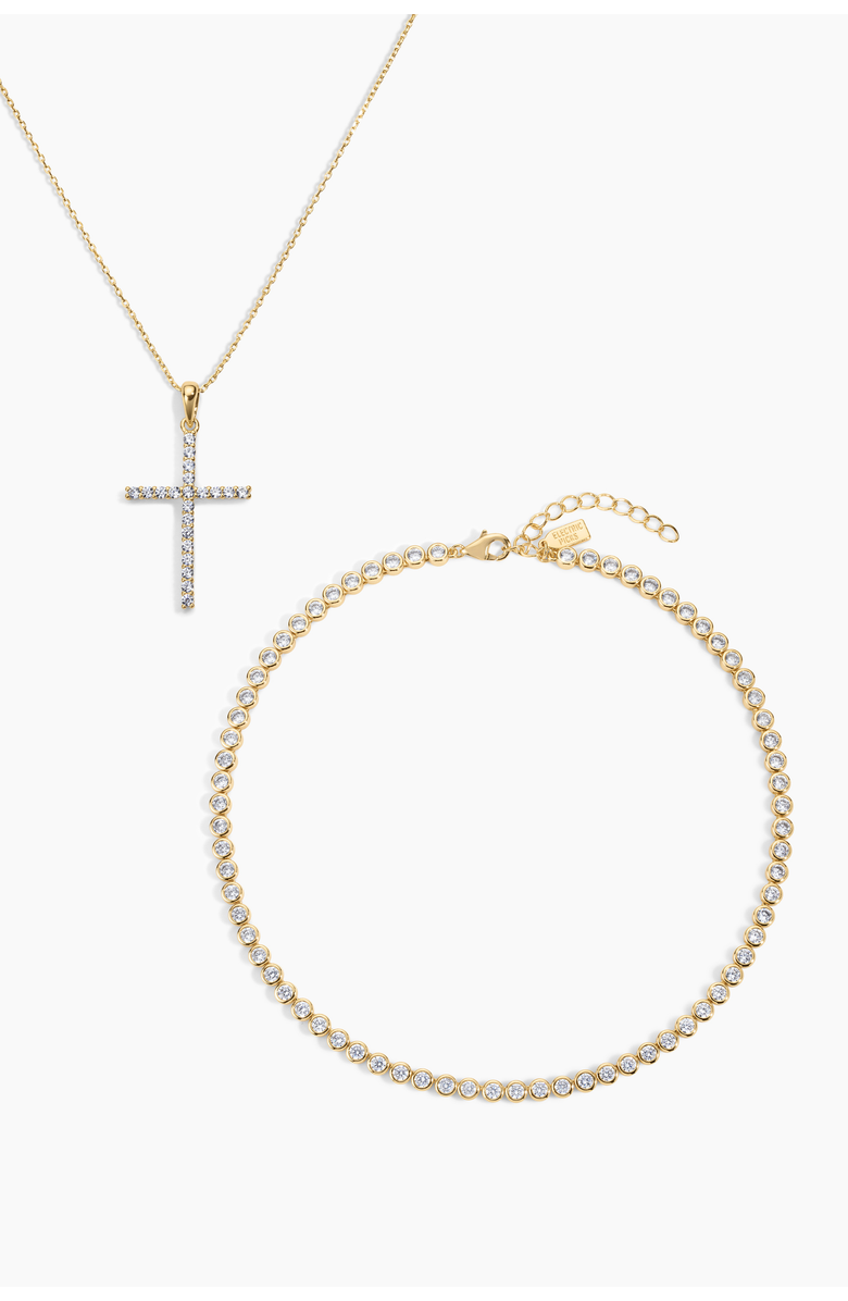 Electric Picks Dove Necklace Set of 2, Main, color, Gold