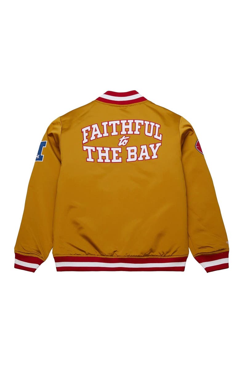 Mitchell & Ness Men's Mitchell & Ness Gold San Francisco 49ers Heavyweight Full-Zip Satin Jacket, Alternate, color, Gold