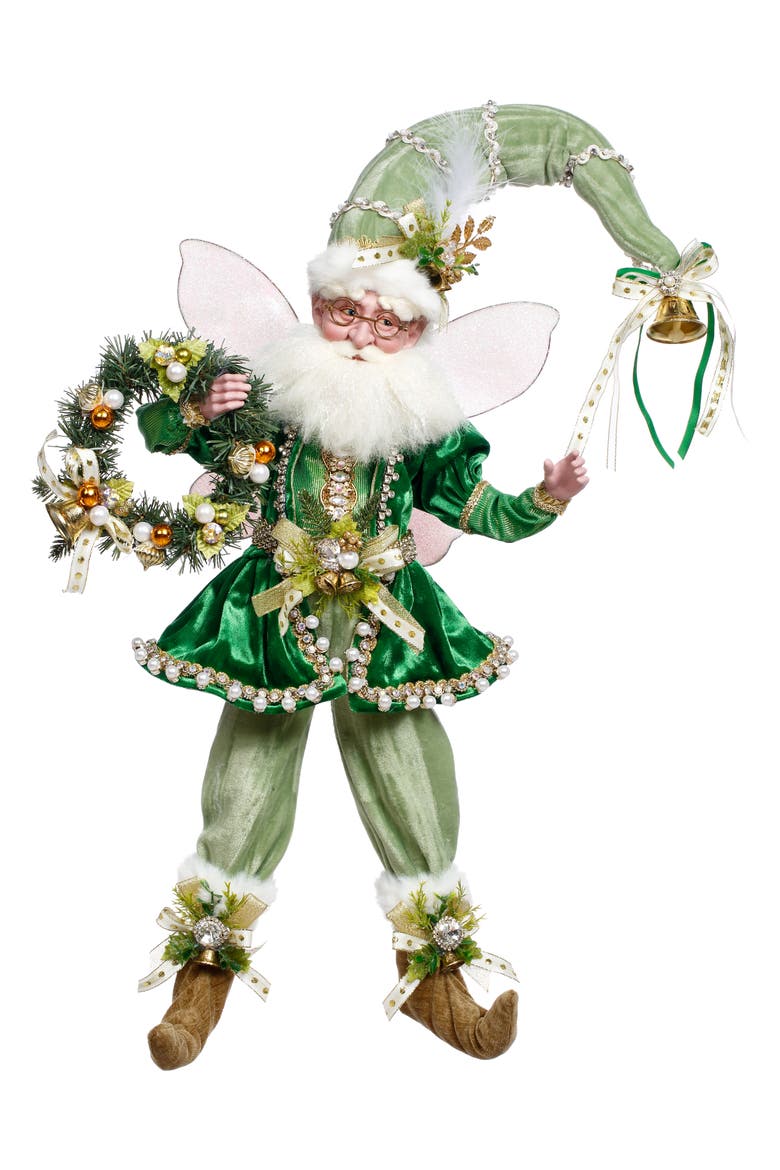 Christmas Wreath Fairy, Large, Main, color, Emerald Green