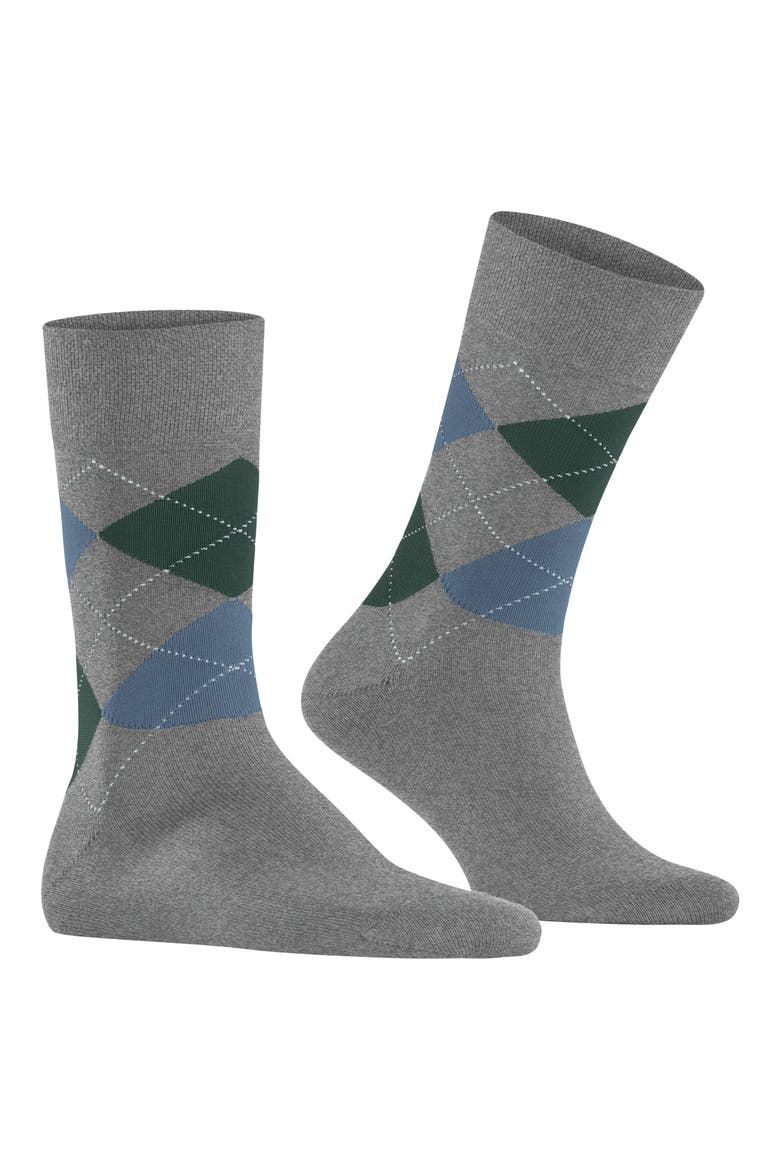 Sensitive Argyle Crew Socks, Main, color, LIGHT GREY