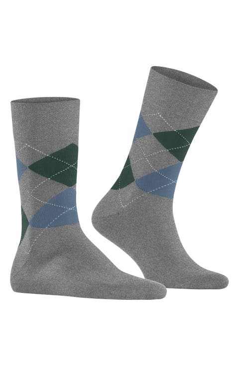 Sensitive Argyle Crew Socks