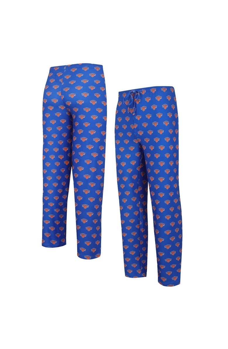 CONCEPTS SPORT Men's Concepts Sport Blue New York Knicks Gauge Allover Print Pants, Main, color,