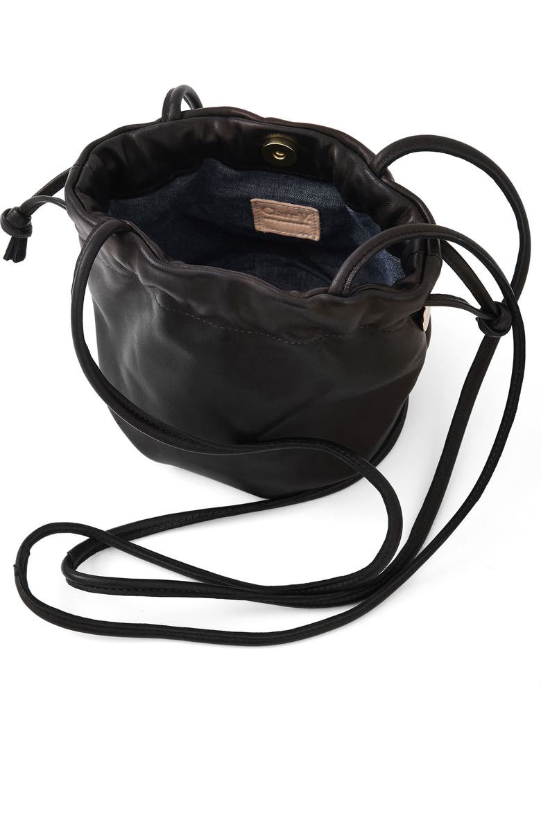 Clare V. Emma Leather Drawstring Bag, Alternate, color,