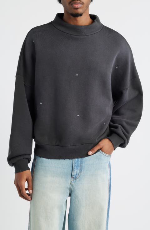 Monochrome Mock Neck Sweatshirt