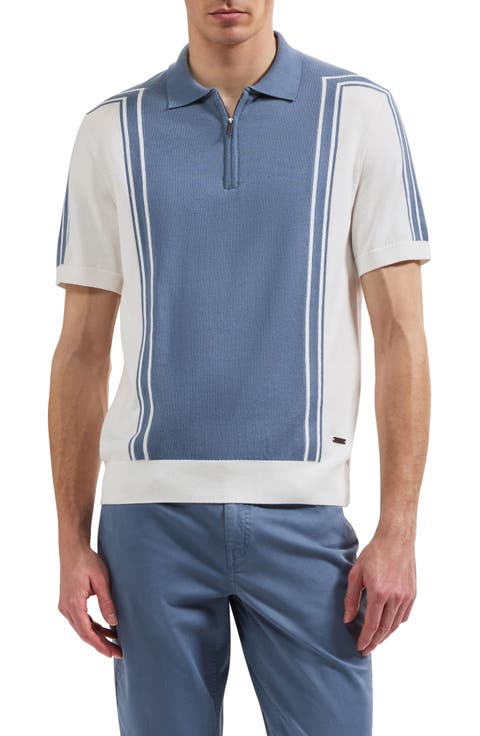Quarter Zip Cotton Polo Sweater