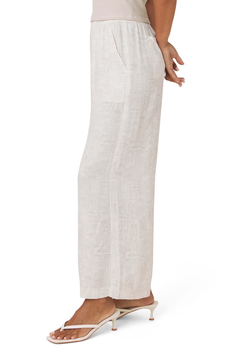 Angie Stamp Print Palazzo Pants, Alternate, color, FAWN PRINT