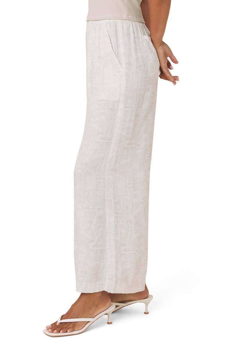 Splendid Angie Stamp Print Palazzo Pants, Alternate, color, Fawn Print
