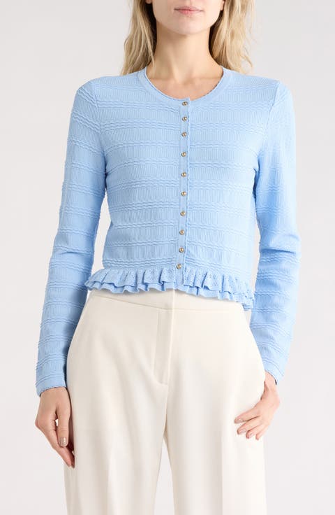 Cropped Ruffled Cardigan