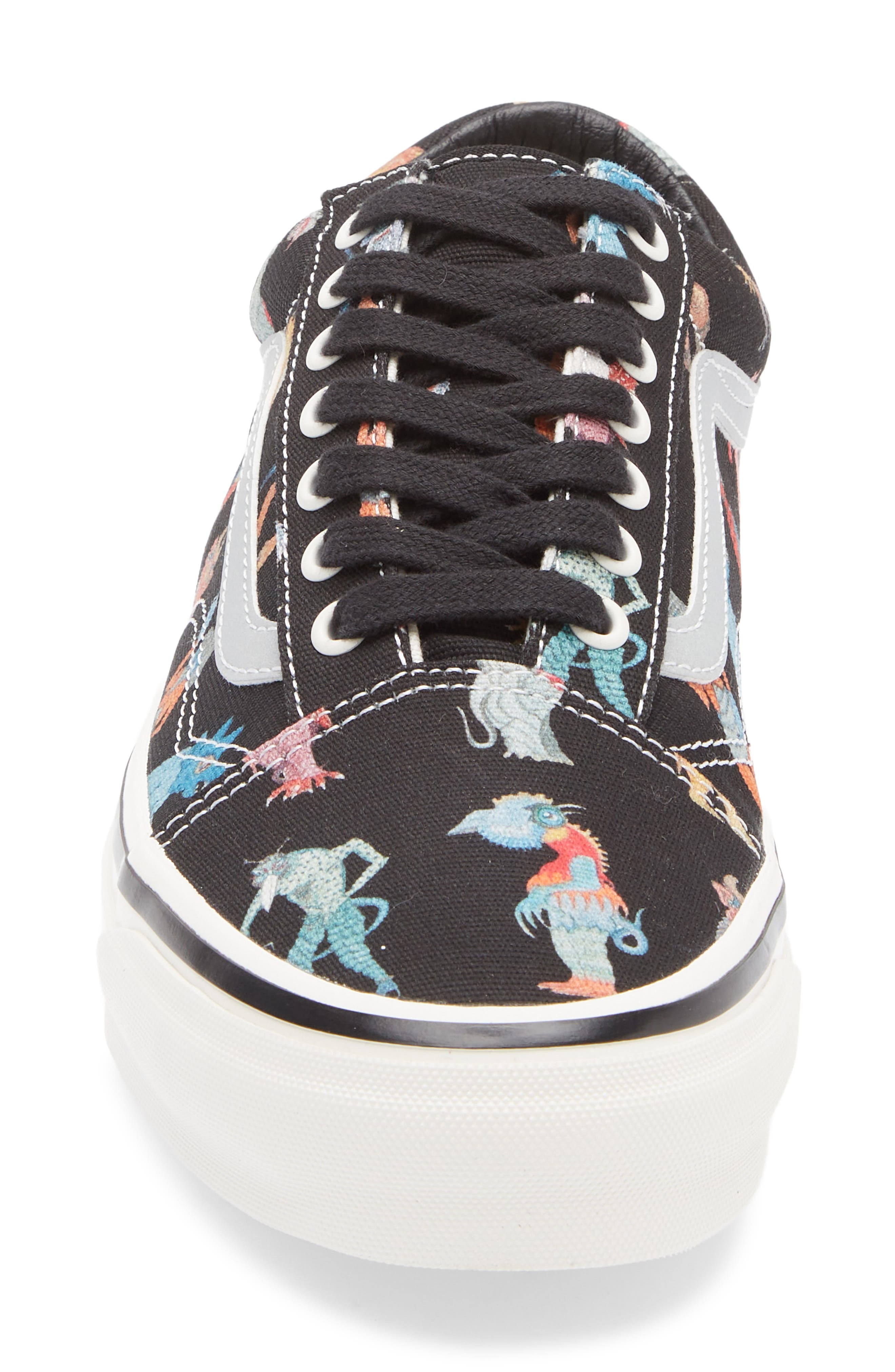 Vans x Undercover 'Monster' Old Skool Sneaker, Alternate, color, Undercover Monster Black