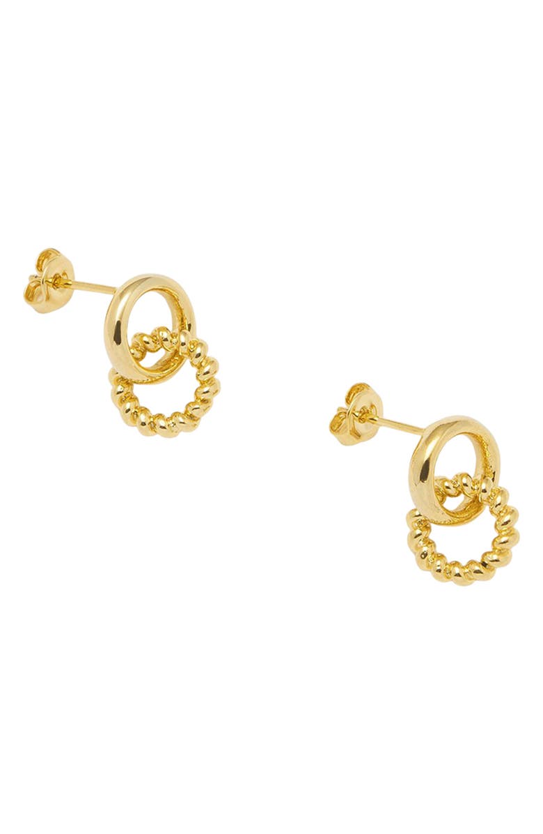 Estella Bartlett Interlocking Twist Charm Stud Earrings, Main, color,