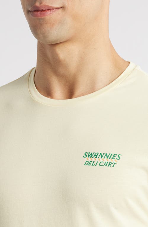 Swannies Cheese Cotton Blend Graphic T-shirt In Yellow