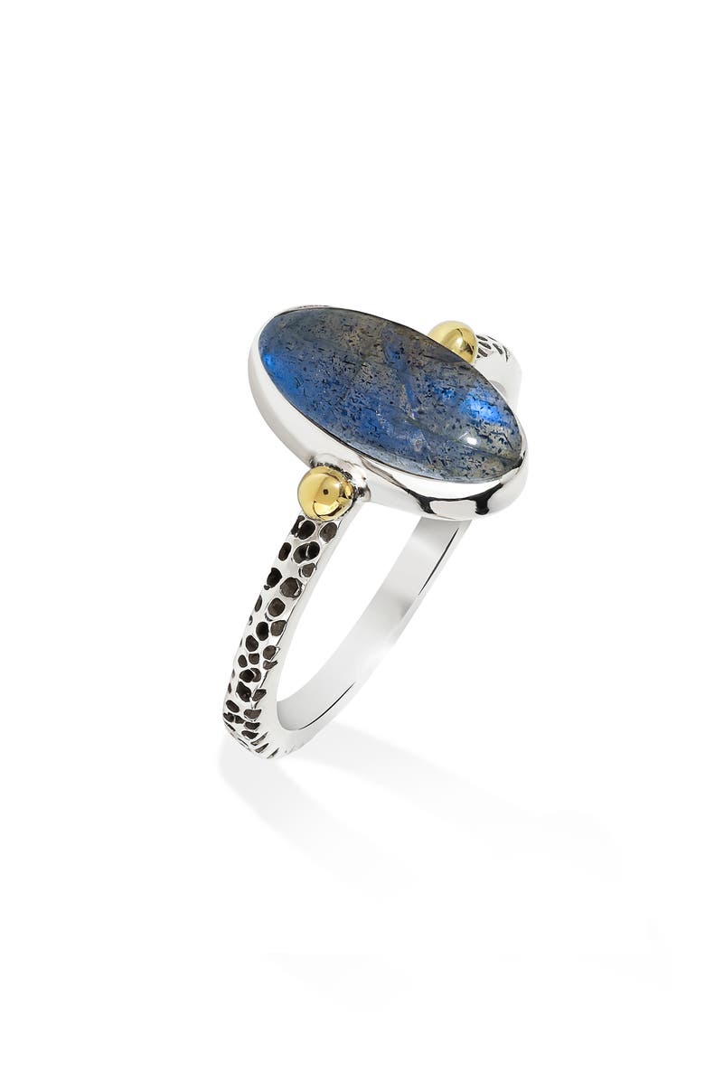 YS GEMS Sterling Silver Oval Ring, Alternate, color, Blue