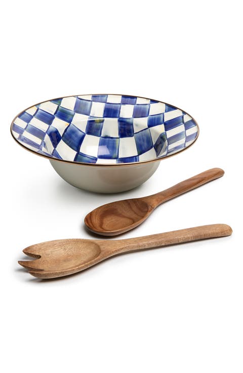 Royal Check Salad Serving Set