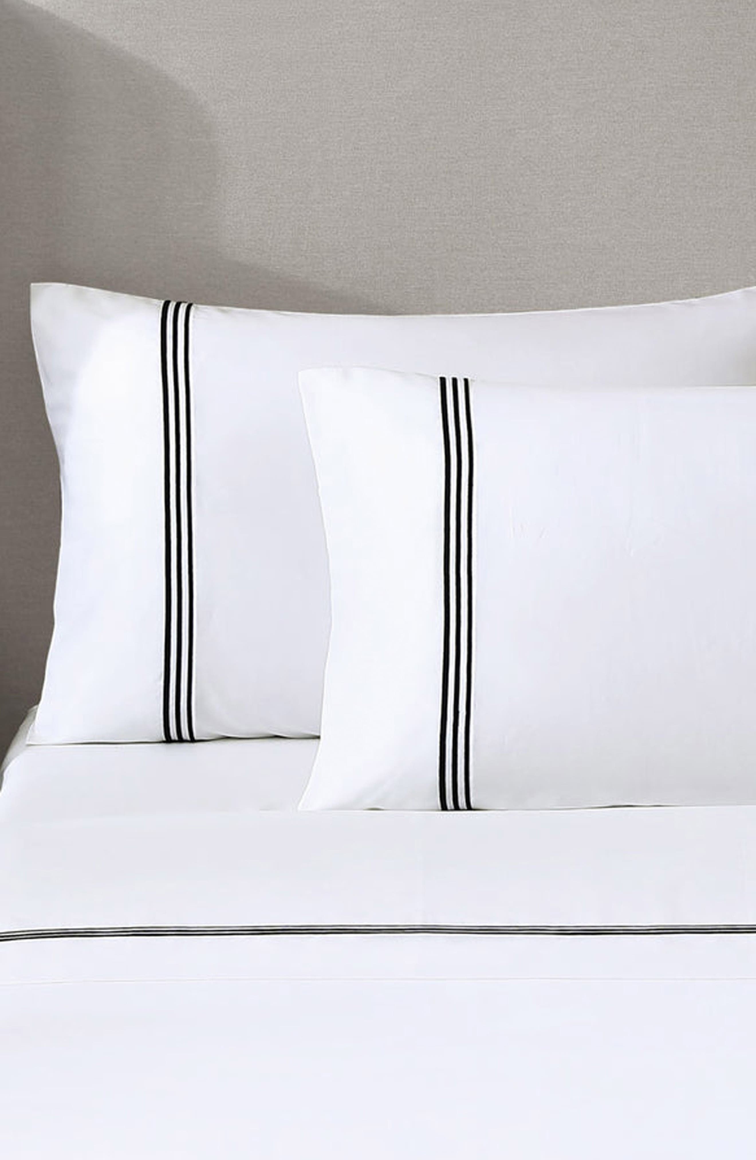 Egyptian Cotton Sateen Bratta Embroidery Triple Luxe 4-Piece Sheet Set