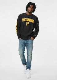 Champion Men's Champion  Black Pittsburgh Pirates Reverse Weave Chenille Sweatshirt