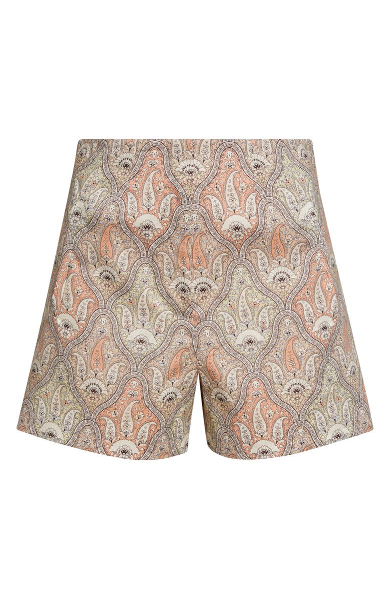 Veronica Beard Jazmin Paisley Linen Blend Shorts, Main, color, 