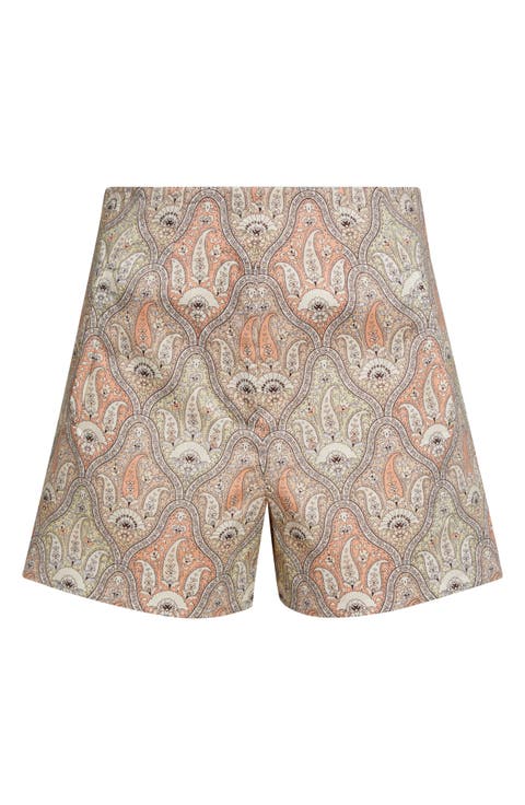 Jazmin Paisley Linen Blend Shorts