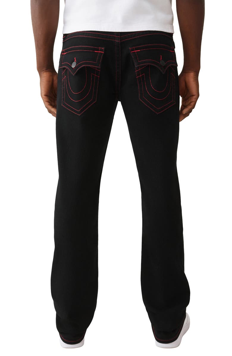 True Religion Ricky Super T Straight Leg Jeans, Alternate, color, Black Rinse