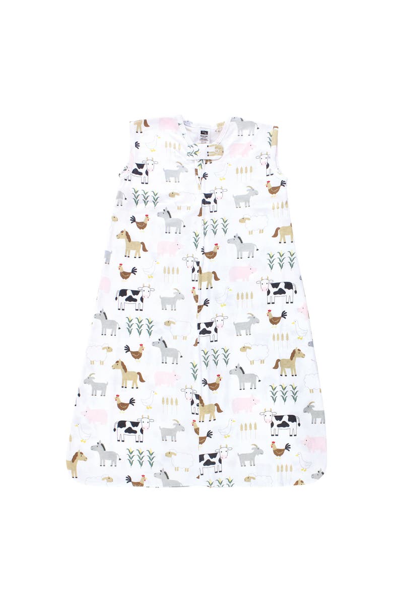 Hudson Baby Cotton Sleeveless Wearable Sleeping Bag, Sack, Blanket, Main, color, Cute Farm