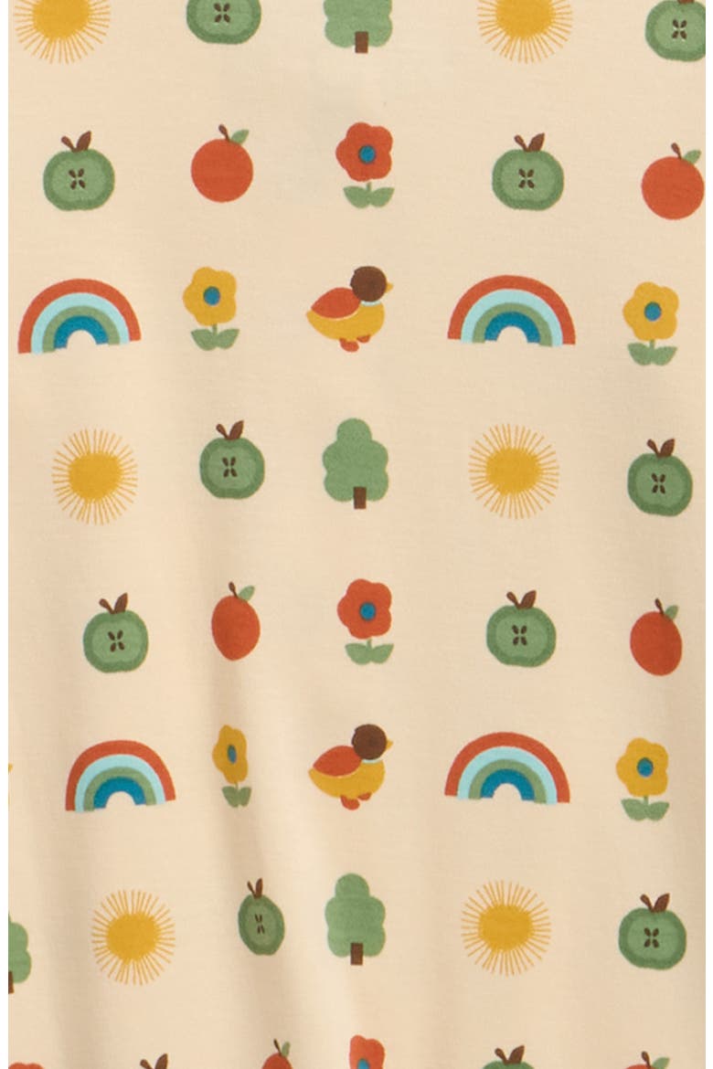Rainbows Organic Cotton Footie, Alternate, color, YELLOW MULTI
