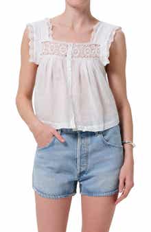 Mia Lace Inset Babydoll Top
