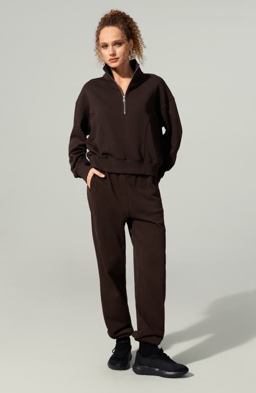 Lilysilk Heirloom '89 Half-zip Pullover In Brown