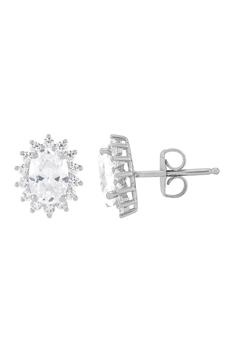 Frankie & Zoe Lab Grown Diamond Stud Earrings, Alternate, color, White Gold