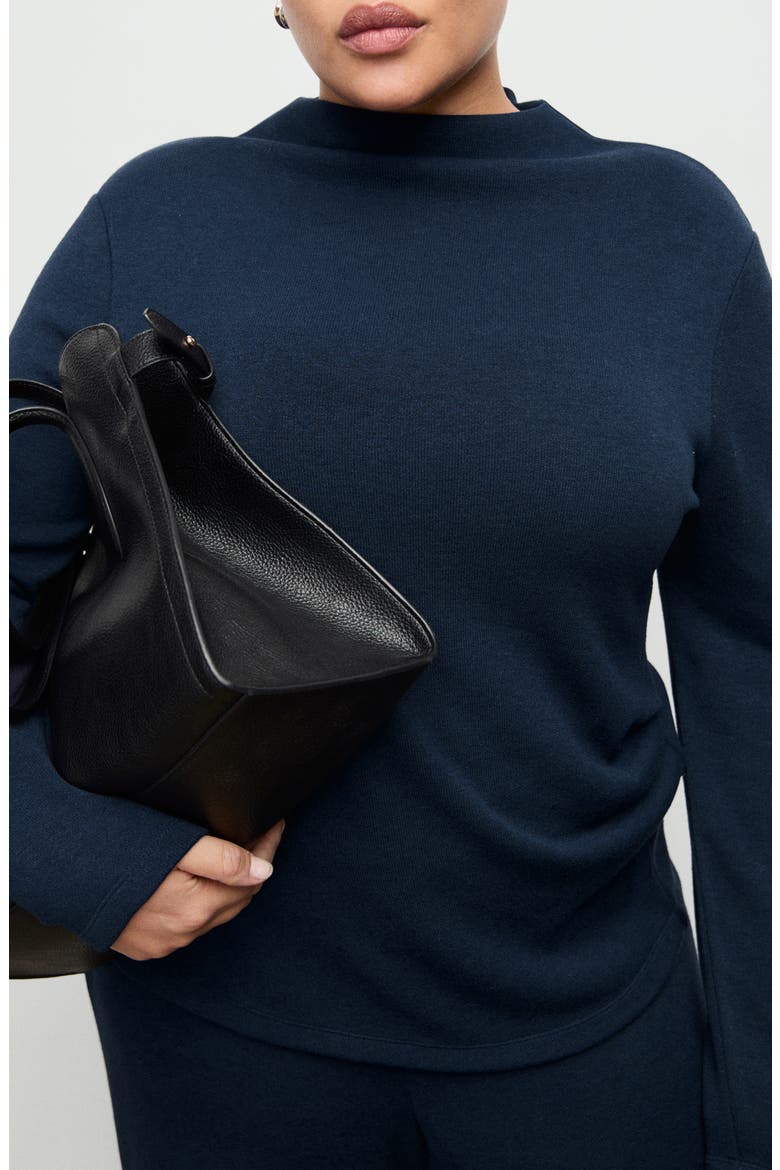 Funnel Neck Sweatshirt, Alternate, color, NAVY