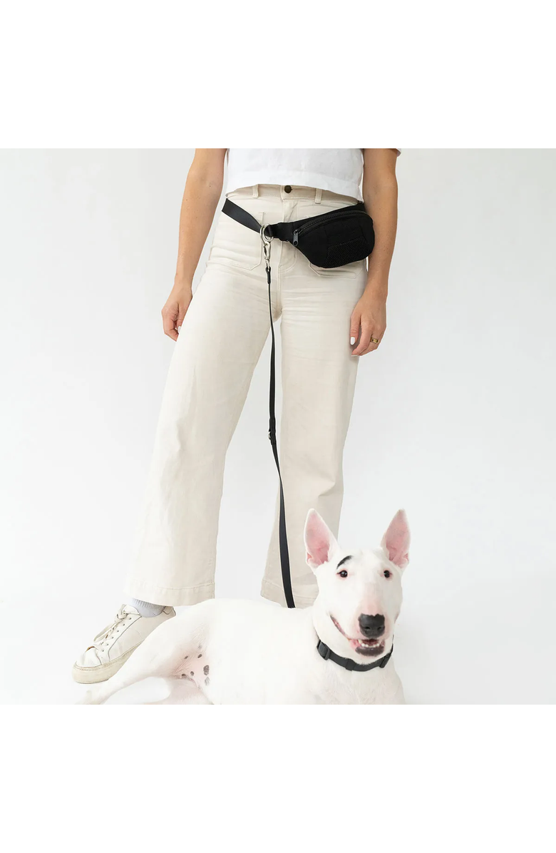 Uncommon Goods 4-in-1 Hands-Free Dog Walking Leash Bag by Springer Pets, Alternate, color, Classic Black