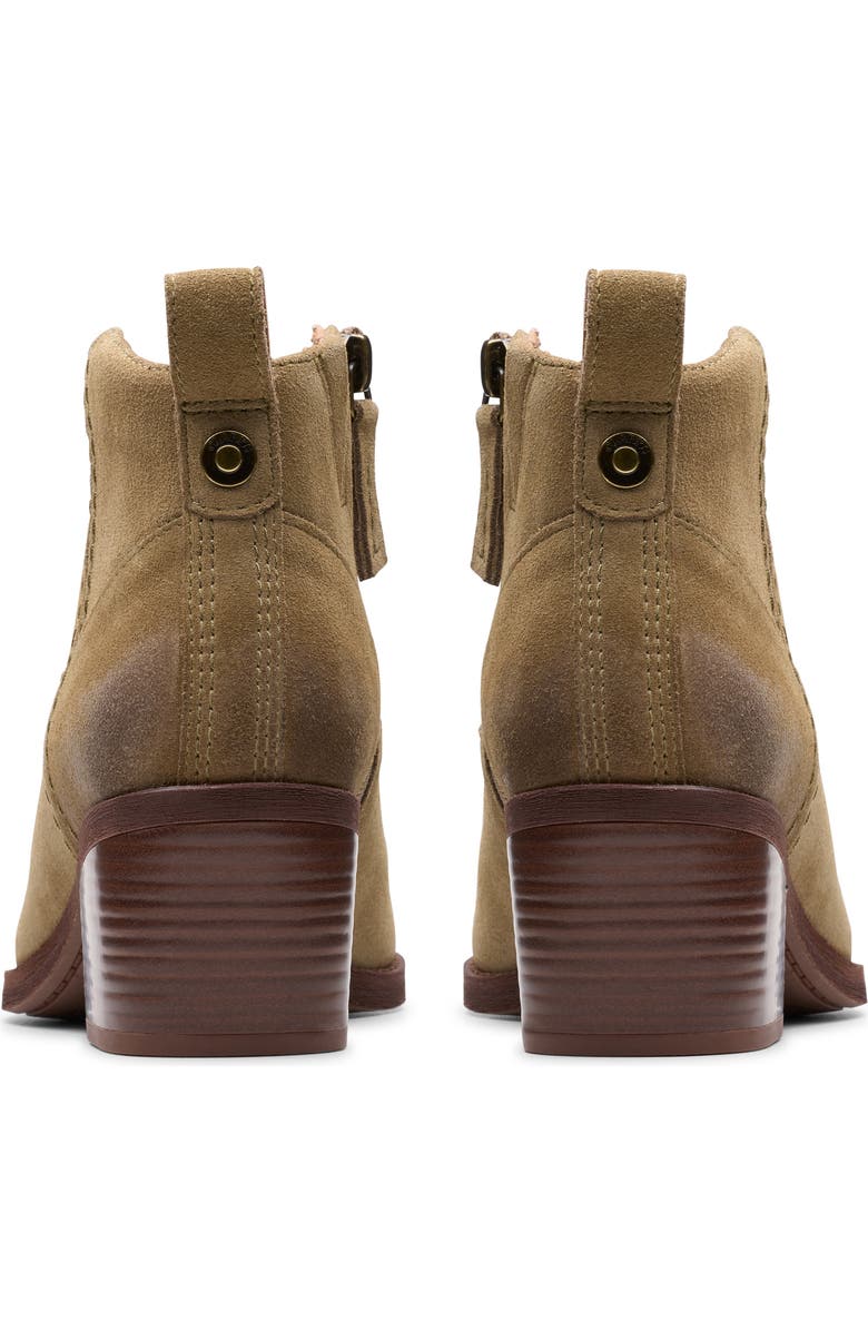 Clarks<sup>®</sup> Morzine Sky Pointed Toe Bootie, Alternate, color, Dark Sand Suede