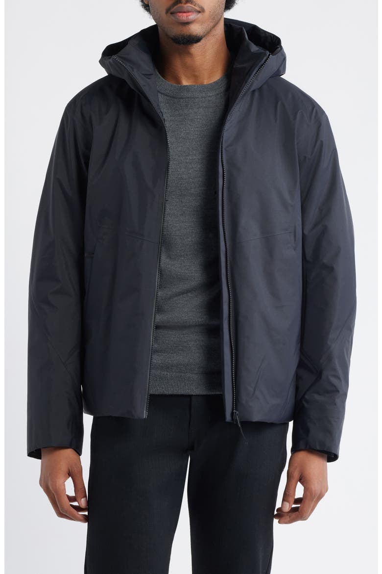 Diode Insulated Hooded Jacket, Main, color, BLACK