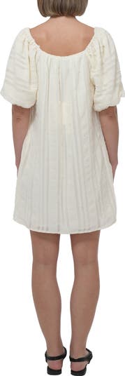 Puff Sleeve Shift Minidress