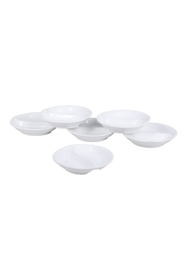 Set of 6 Ying Yang Bowls, Main, color, WHITE