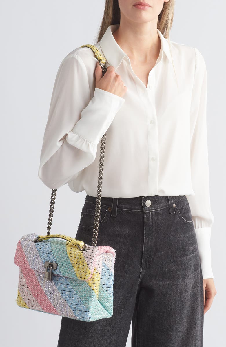 Kurt Geiger London Brixton Tweed Lock Shoulder Bag | Nordstromrack