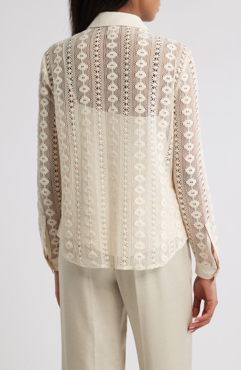 Anne Klein Open Stitch Shirt, Alternate, color, 