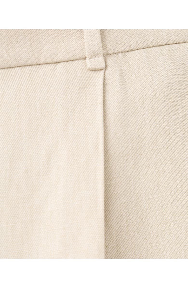 MANGO Straight Fit Pleat Front Pants, Alternate, color,
